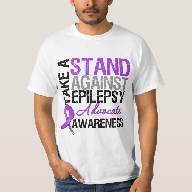Nehmen Sie einen Stand gegen Epilepsie T-Shirt (Vorderseite)