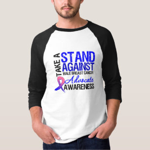 Nehmen Sie einen Stand gegen männlichen Brustkreb T-Shirt