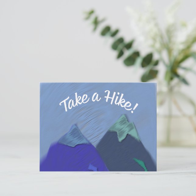 Nehmen Sie einen Wanderberggipfel Postkarte (Stehend Vorderseite)