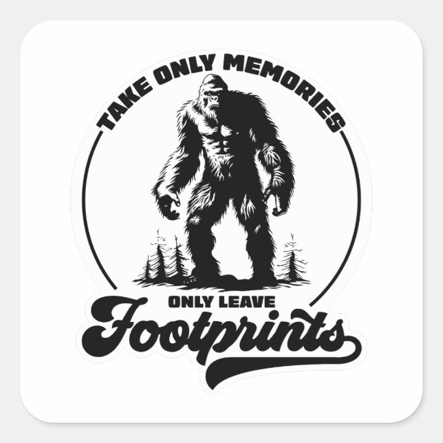 Nehmen Sie Erinnerungen Verlass Footprints Wandera Quadratischer Aufkleber (Vorderseite)
