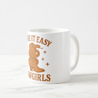 Nehmen Sie es Easy Cowgirls Retro Western Boho Kaffeetasse