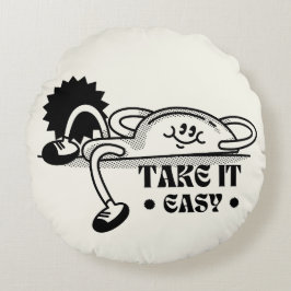 Nehmen Sie es sich einfach mit den Taschen Rundes Kissen