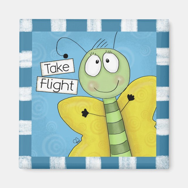 Nehmen Sie Flight Butterfly Magnet (Vorne)
