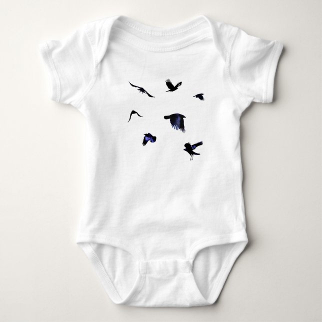 Nehmen Sie Flight Crow Baby Strampler (Vorderseite)