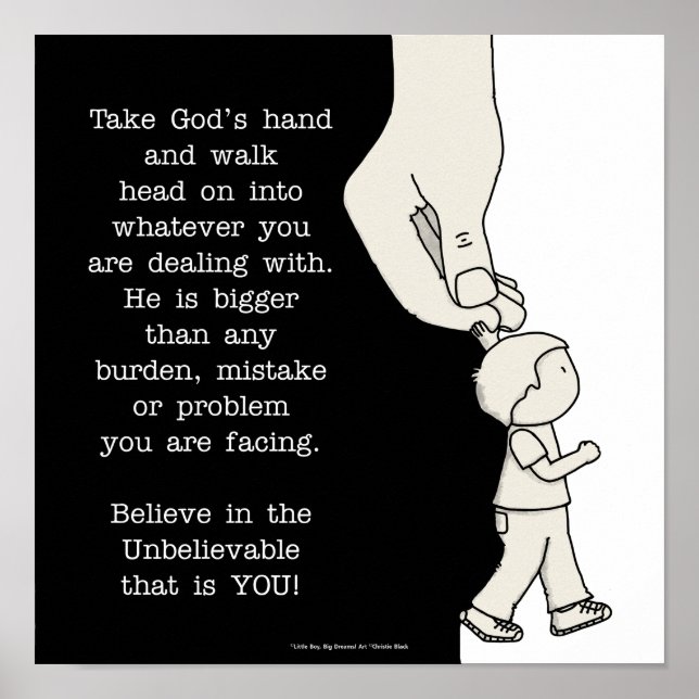 Nehmen Sie Gottes Hand Poster (Vorne)