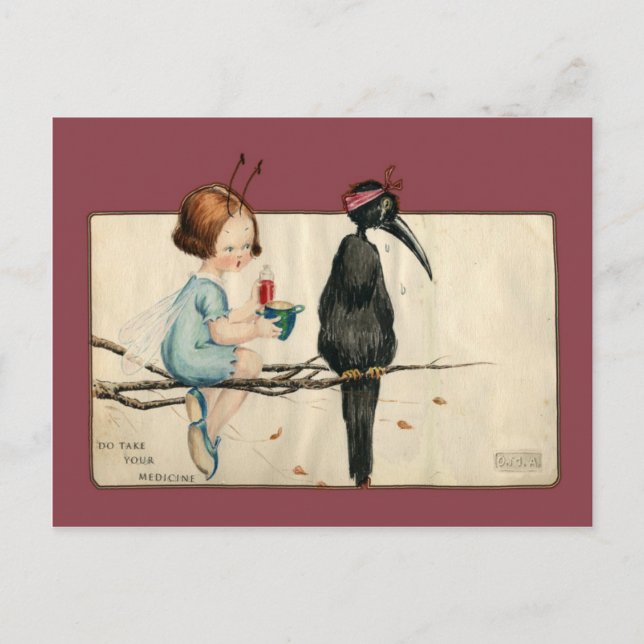 Nehmen Sie Ihr Arzneimittel Postkarte (Vorderseite)