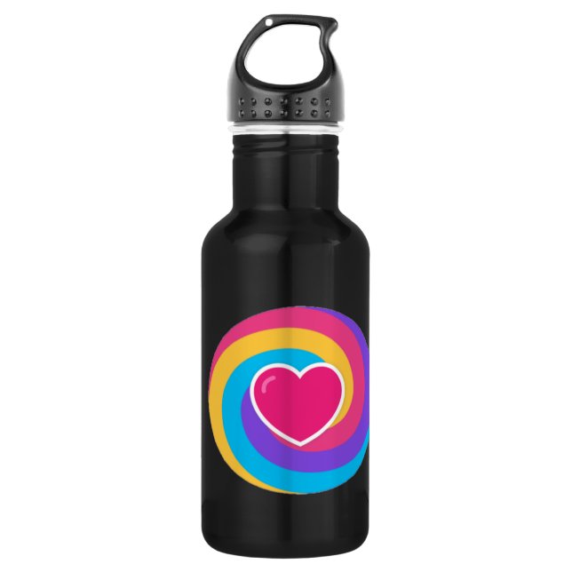 Nehmen Sie Ihr Getränk in einem schwarzen Stil mit Edelstahlflasche (Vorderseite)