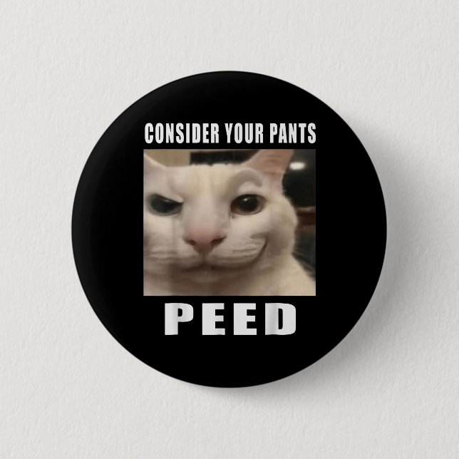 Nehmen Sie Ihre Pants Ping Alberne Katze Männer Fr Button (Vorderseite)