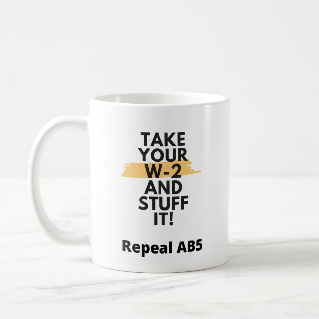 Nehmen Sie Ihre W-2 und Stuff It Tasse (Links)