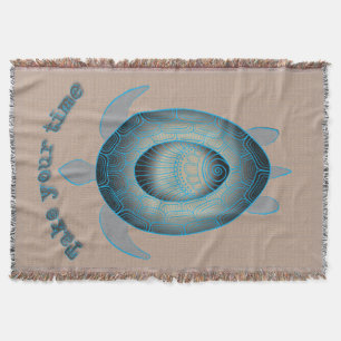 Nehmen Sie Ihre Zeit Schildkröte motivierend Zitat Decke