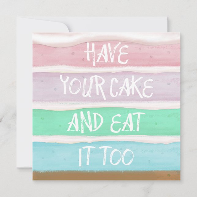 Nehmen Sie Ihren Kuchen! Karte (Vorderseite)