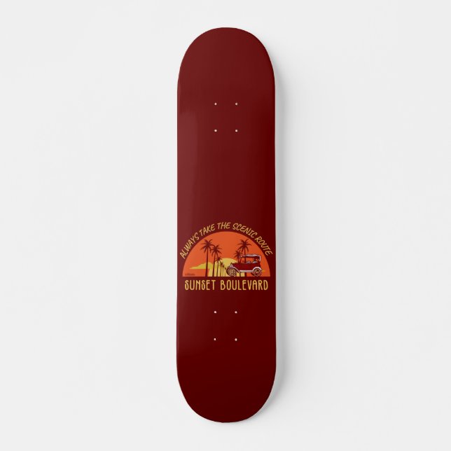 NEHMEN SIE IMMER DEN LANDSCHAFTLICHEN ROUTE SUNSET SKATEBOARD (Vorne)