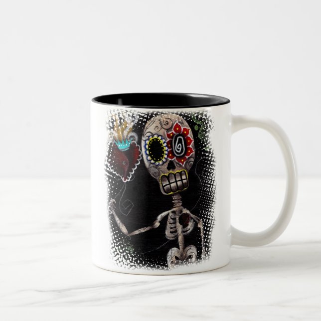 Nehmen Sie mein Herz Zweifarbige Tasse (Rechts)