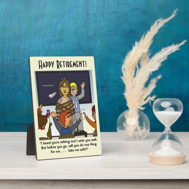 Nehmen Sie mich mit dem Lehrer Medium Retirement P Fotoplatte (Seite)