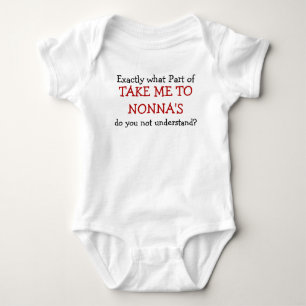 Nehmen Sie mich Nonnas zum Baby-Säuglings-Bodysui Baby Strampler