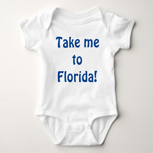 Nehmen Sie mich zu Florida! Baby Strampler (Vorderseite)