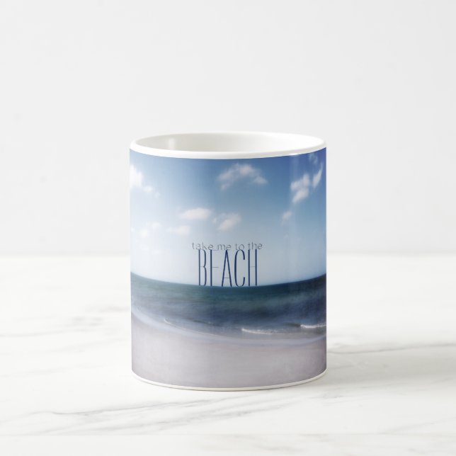 Nehmen Sie mich zum Strand Tasse (Mittel)
