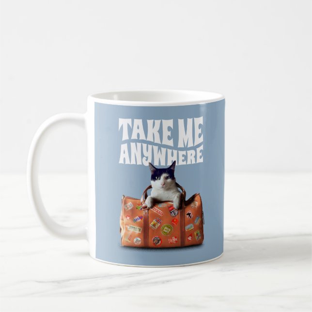 NEHMEN SIE MIR JEDERZEIT REISEKOSTEN KATZE KAFFEETASSE (Links)