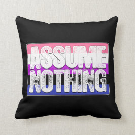 Nehmen Sie nichts Genderfluid Stolz-Flagge an Kissen