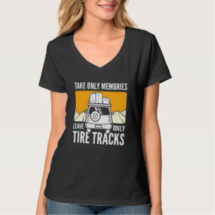Nehmen Sie nur Erinnerungen, die nur Reifenspuren T-Shirt