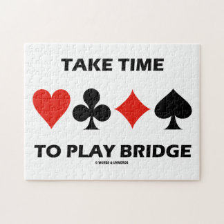 Nehmen Sie sich Zeit, um Bridge Vier-Card-Anzug zu Puzzle