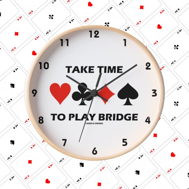 Nehmen Sie sich Zeit, um Bridge zu spielen (vier A Runde Wanduhr (Von Creator hochgeladen)