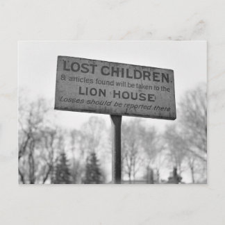 Nehmen Sie verlorene Kinder im Löwenhaus auf: 1943 Postkarte