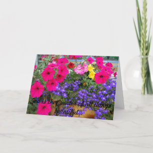 Nehmen Sie Zeit, die Blumen zu stoppen und zu Karte
