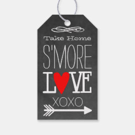 Nehmen Sie Zuhause S'more Liebe Chalkboard Gastfav Geschenkanhänger
