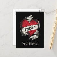 Nehmen und in Liebe Vintage Tattoo Herz Verlobung