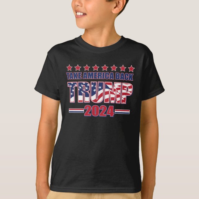 Nehmen wir Amerika zurück Trump 2024 T-Shirt (Vorderseite)