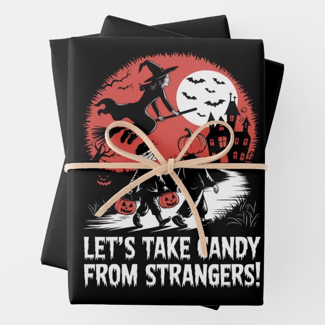 Nehmen wir Candy von Strangers Funny Halloween Geschenkpapier Set (Beispiel)