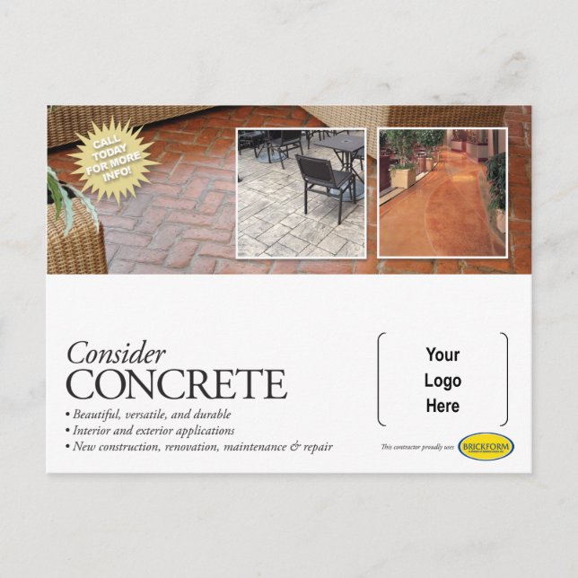 Nehmen wir Concrete Mailer für Brickform Contracto Postkarte (Vorderseite)