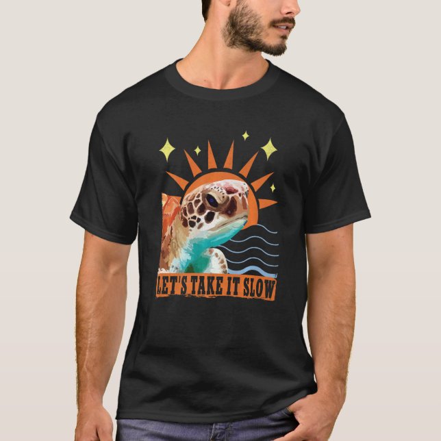 Nehmen wir den langsamen SchildkrötenSpaß T-Shirt (Vorderseite)