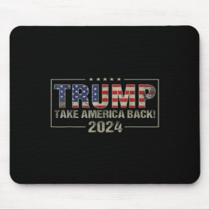 Nehmen wir die amerikanische Fahne Trump 2024 Men  Mousepad