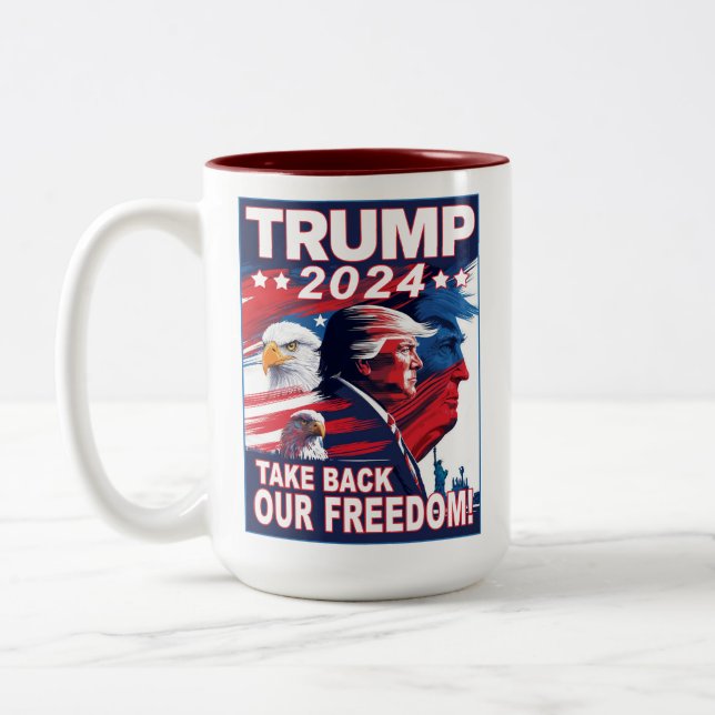 Nehmen wir die Tasse von Freedom Patriotic Trump 2 (Links)