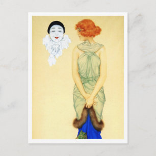 Neid - aus der Pierrot-Liebesreihe Postkarte