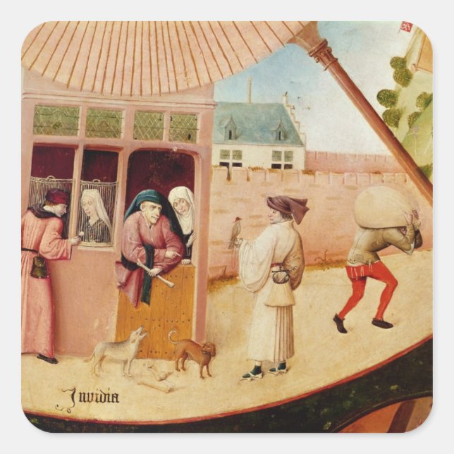 Neid Quadratischer Aufkleber (Vorderseite)