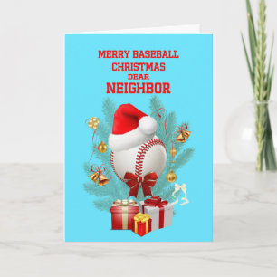 Neighbor Christmas Baseball Feiertagskarte