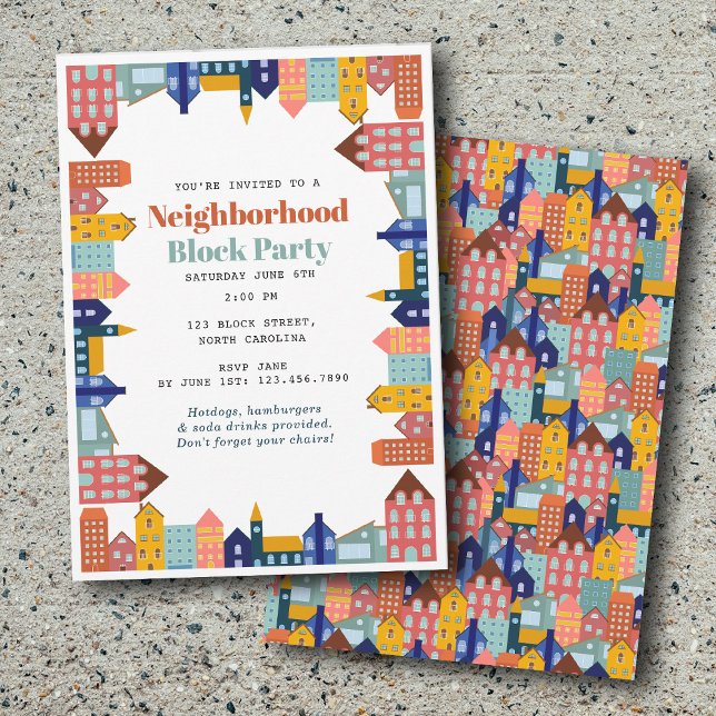 Neighborhood Block Party Meet Your Neighbors Einladung (Neighborhood Block Party Meet Your Neighbors Invitation)