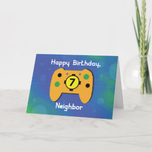 Neighbour Boy 7 Jahre alter Gamer Controller Karte
