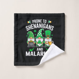 Neigt zu Schabernack und Mumpitz Lustiger St. Patr Waschlappen