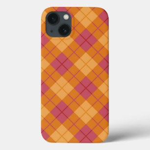 Neigung kariert in der Orange und im Rosa Case-Mate iPhone Hülle