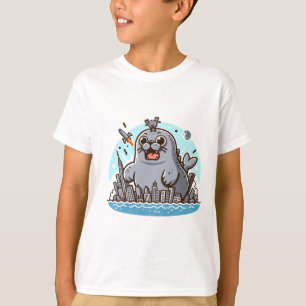 Neil Das Godzilla-Siegel T-Shirt