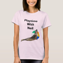Neil das Siegel mit dem Strandball-T-Shirt T-Shirt