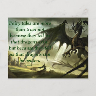 Neil Gaiman Quote on Fairytales Postkarte