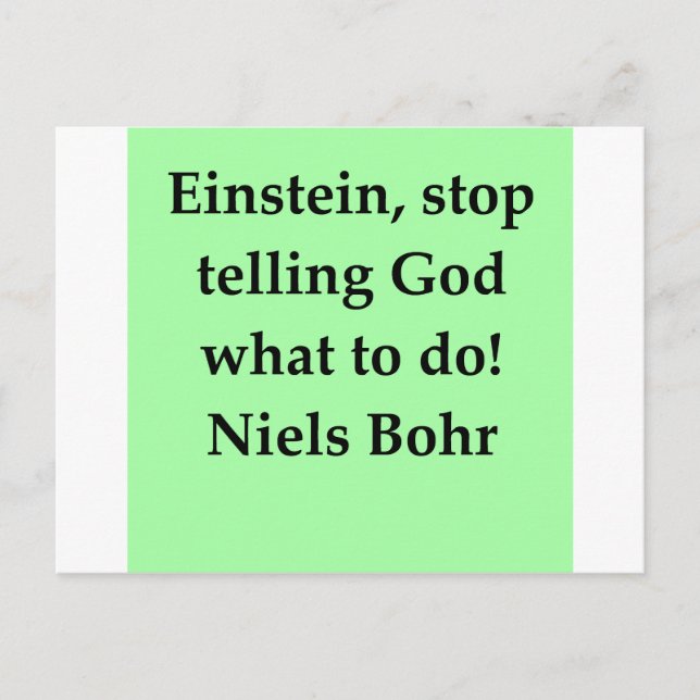 neils bohr notierung postkarte (Vorderseite)