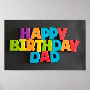 Nein: 185 GLÜCKLICHES BIRTHTAGES VATER-Poster von  Poster