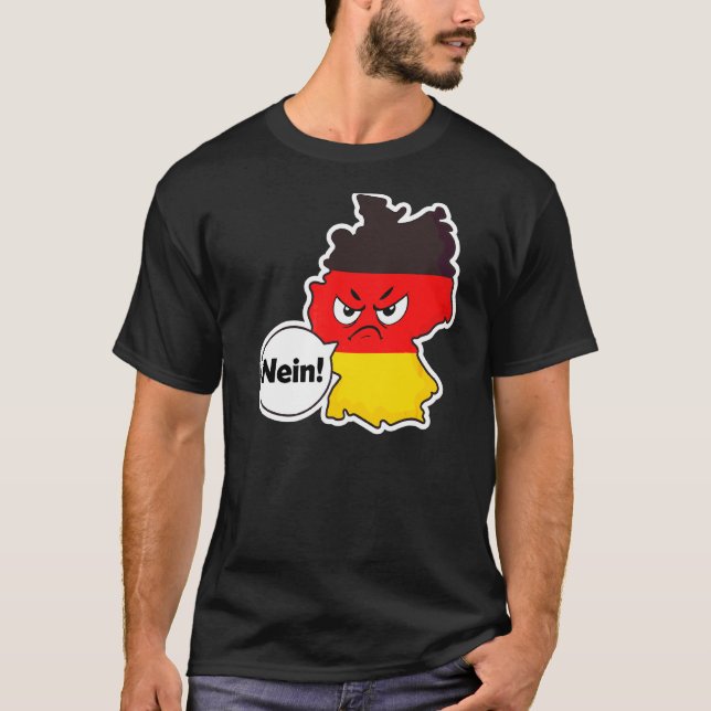 Nein Angry Face Deutschland Flag Deutschland T-Shirt (Vorderseite)