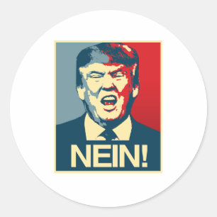 NEIN - Anti-Trump Poster - Anti-Trump - Runder Aufkleber